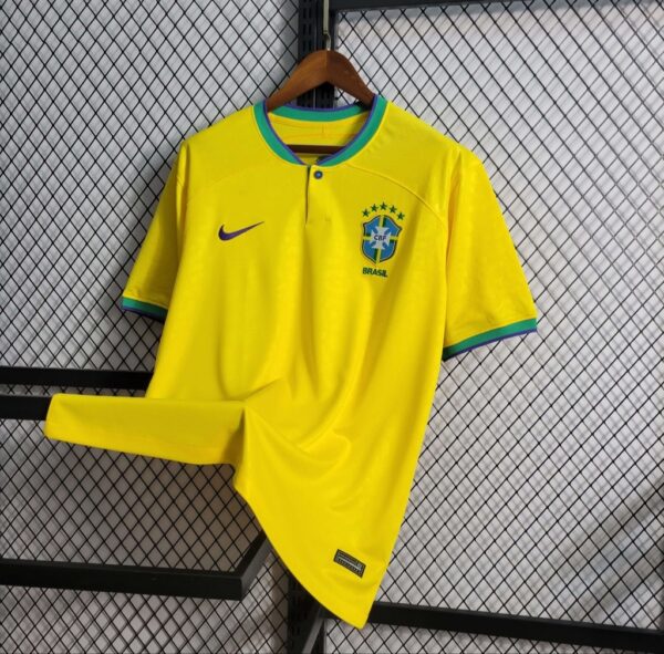 Camisa seleção brasileira versão torcedor copa Catar 2022 - tamanhos P ao 3GG